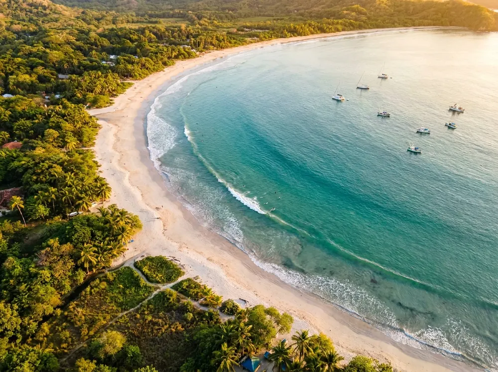 Aerial of Tamarindo beach